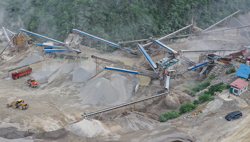 500tph limestone sand making production line in Argentina